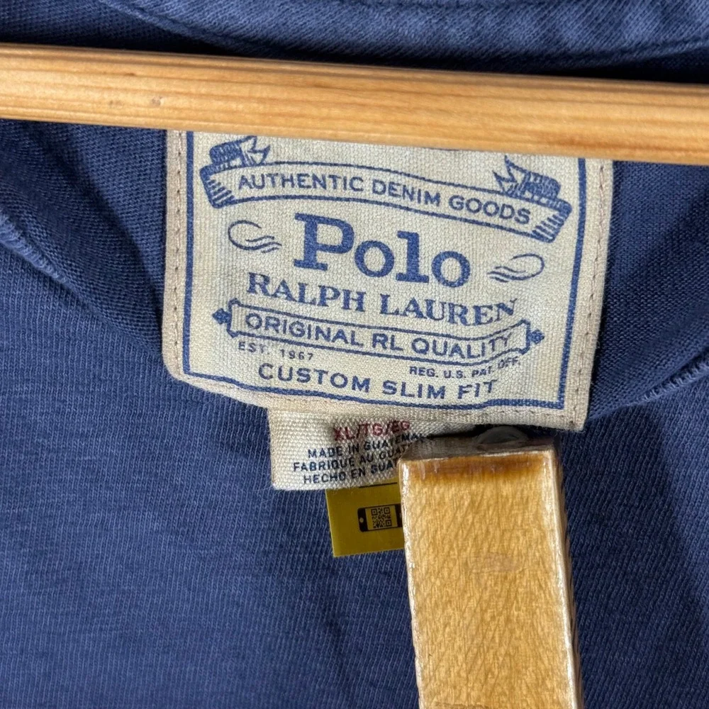 Polo Ralph Lauren Crest Shield Graphic T-Shirt Navy Blue XL